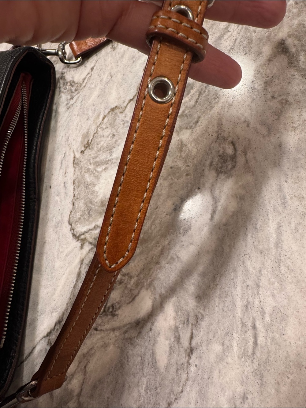 Dooney & Bourke Patterson Paige Sac Black Pebble Leather Hobo Bag - Picture 11 of 15